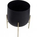 Cache-pot Valeria noir set de 3 Kare Design