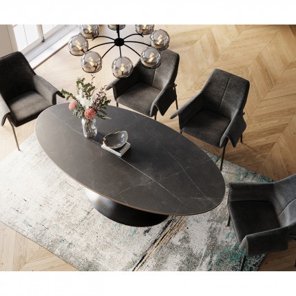 Table Grande Possibilita 220x120cm noire et grès Kare Design