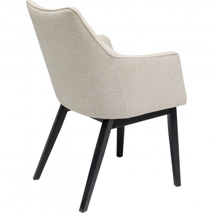 Chaise avec accoudoirs Modino crème Kare Design