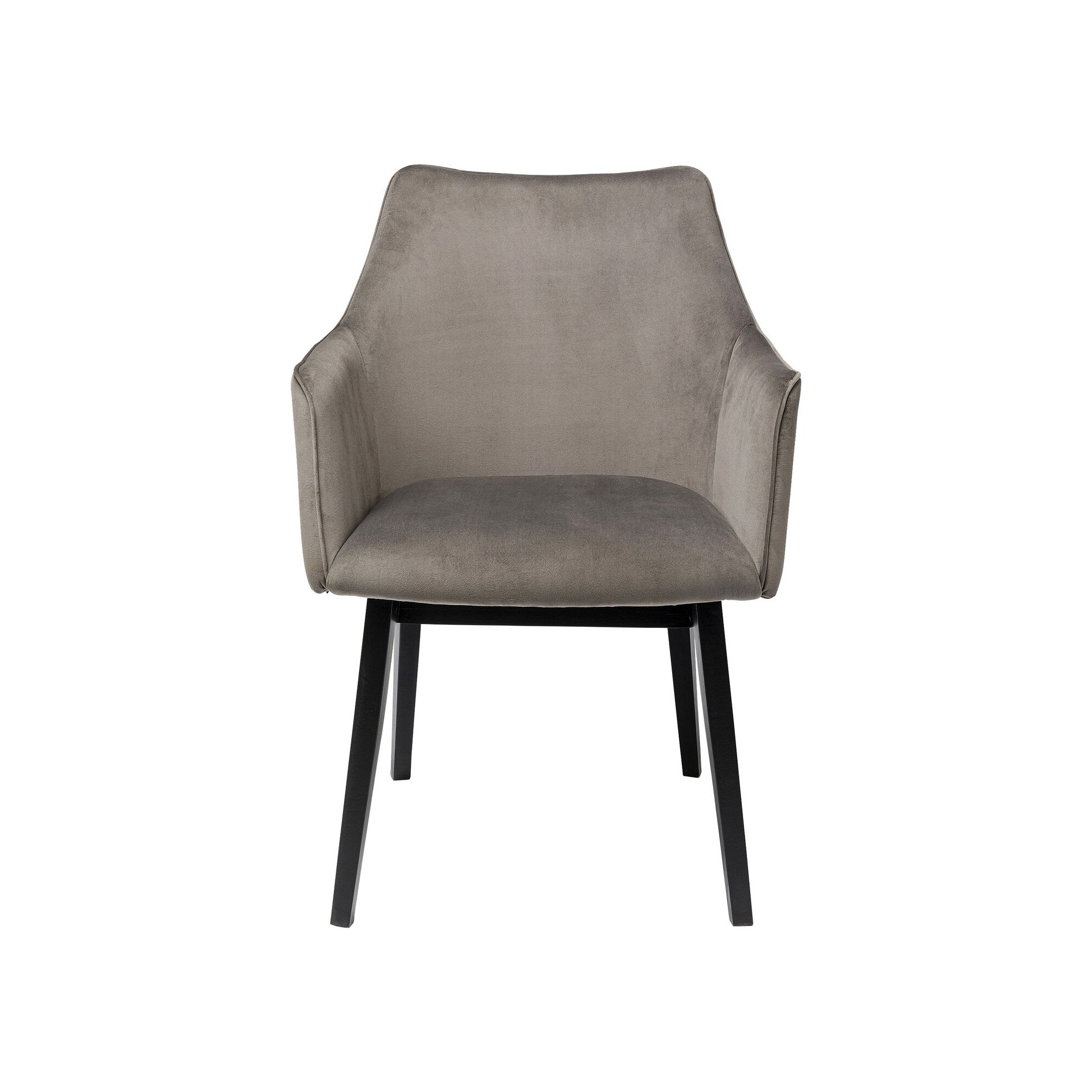 Chaise avec accoudoirs Modino velours gris Kare Design