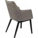 Chaise avec accoudoirs Modino velours gris Kare Design