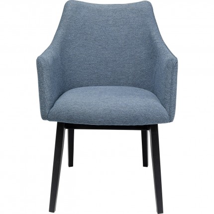 Chaise avec accoudoirs Modino bleue Kare Design