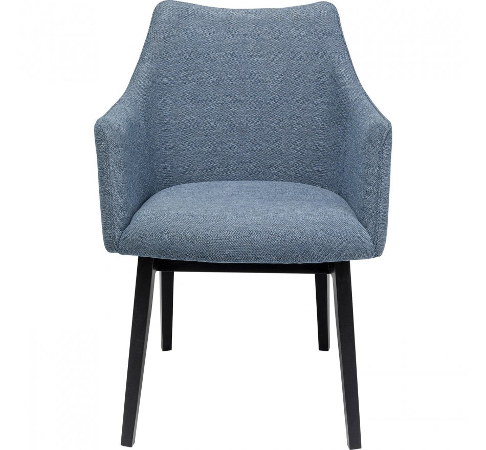 Chaise avec accoudoirs Modino bleue Kare Design