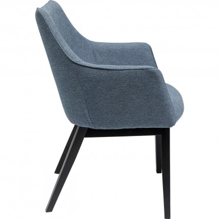Chaise avec accoudoirs Modino bleue Kare Design