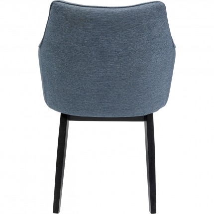 Chaise avec accoudoirs Modino bleue Kare Design