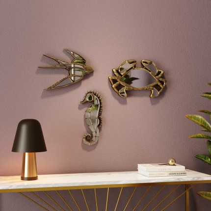 Déco murale miroir Crabe 43cm Kare Design