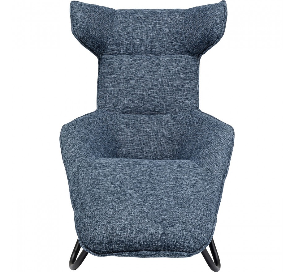 Fauteuil Granada bleu foncé Kare Design