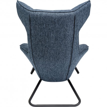 Fauteuil Granada bleu foncé Kare Design