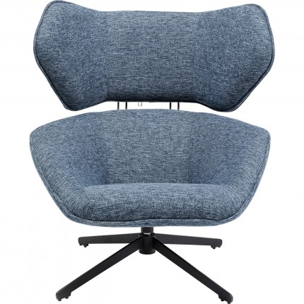 Fauteuil pivotant Toledo bleu Kare Design