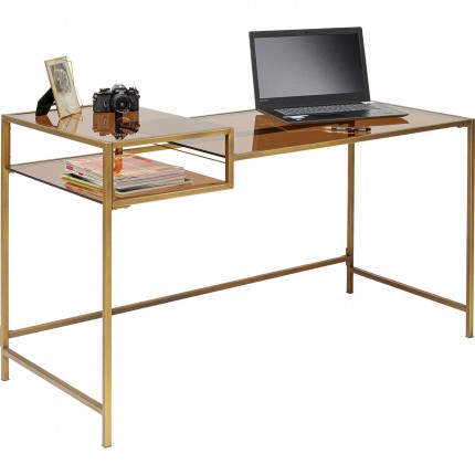 Bureau Loft 134x60cm doré Kare Design