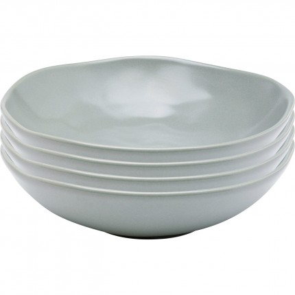 Assiettes creuses Organic sauge 21cm set de 4 Kare Design