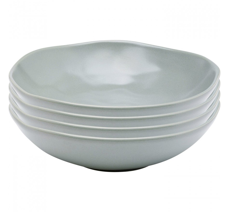 Assiettes creuses Organic sauge 21cm set de 4 Kare Design