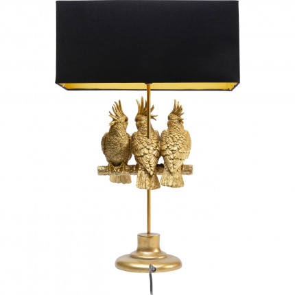 Lampe perroquets dorés trio Kare Design