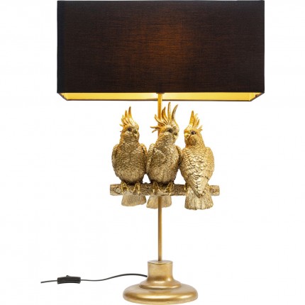 Lampe perroquets dorés trio Kare Design
