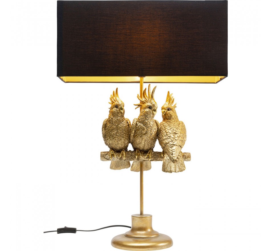 Lampe perroquets dorés trio Kare Design