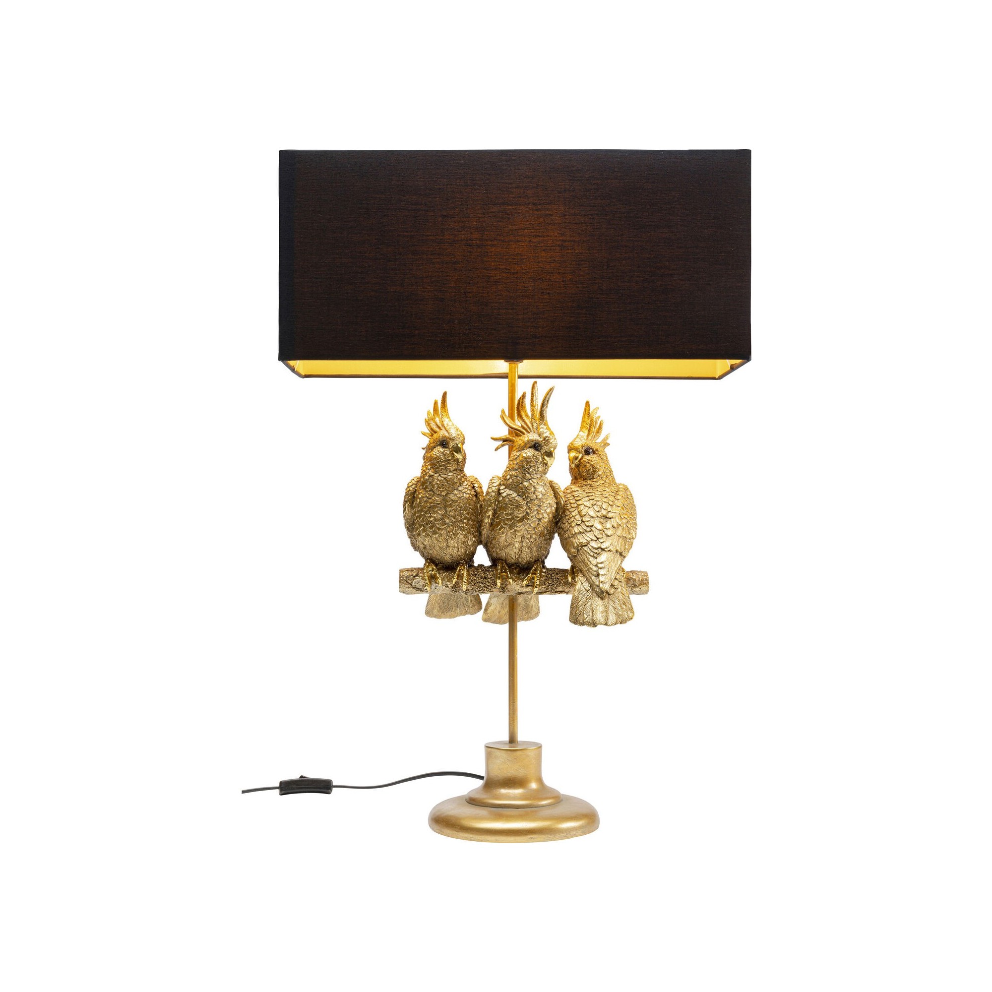 Lampe perroquets dorés trio Kare Design