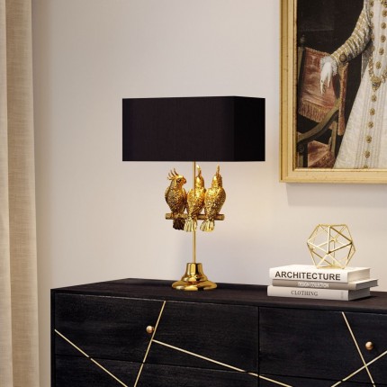 Lampe perroquets dorés trio Kare Design