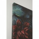 Peinture tigre fleurs 90x140cm Kare Design