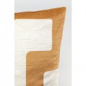 Coussin labyrinthe marron Kare Design