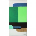 Peinture Frame Abstract Shapes vert 73x143cm Kare Design