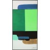 Tableau encadré Abstract Shapes vert 73x143cm