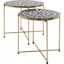 Tables d'appoint Priya noires set de 2 Kare Design