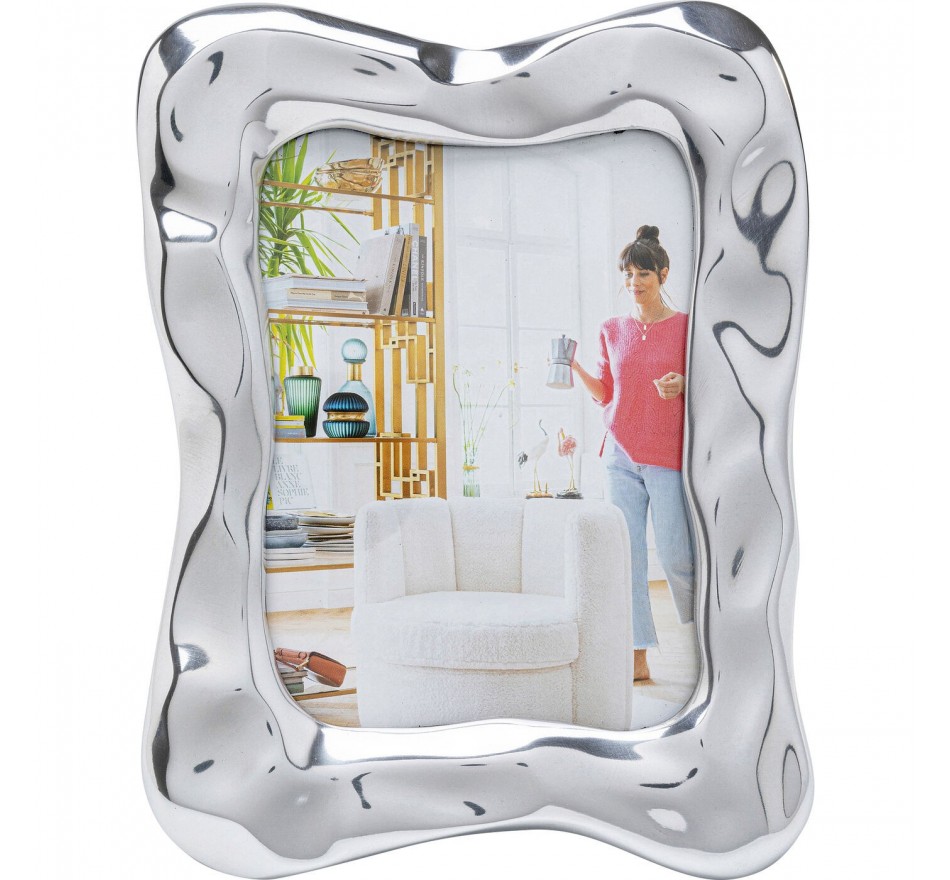 Cadre photo Jade Swing argenté 17x23cm Kare Design