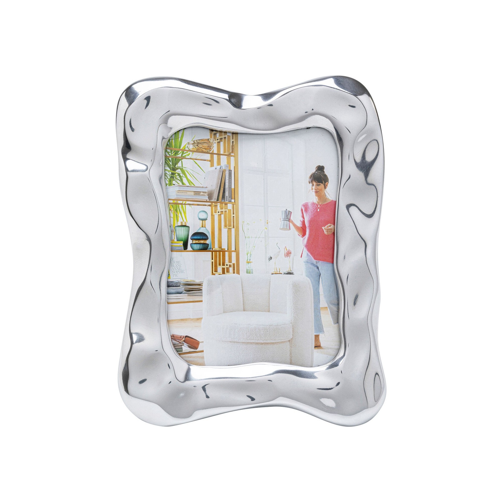 Cadre photo Jade Swing argenté 17x23cm Kare Design