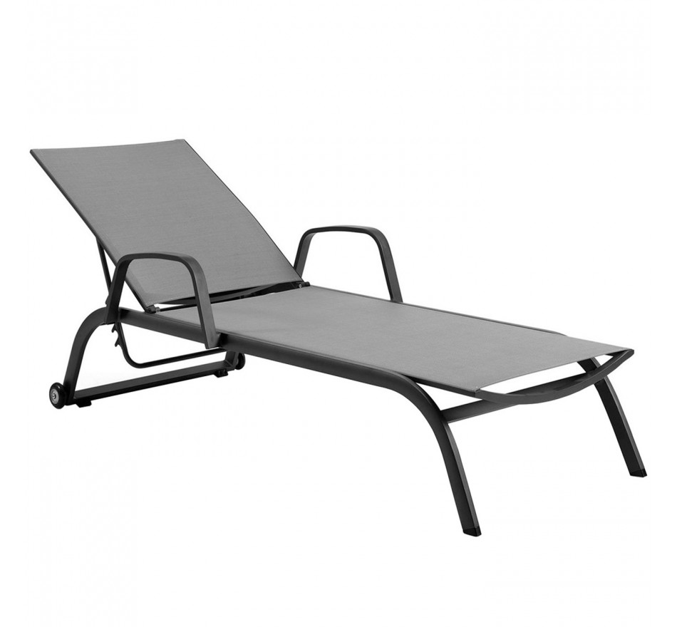 Recamiere with armrests Zaragoza black Gescova Recamiere with armrests Zaragoza black Gescova