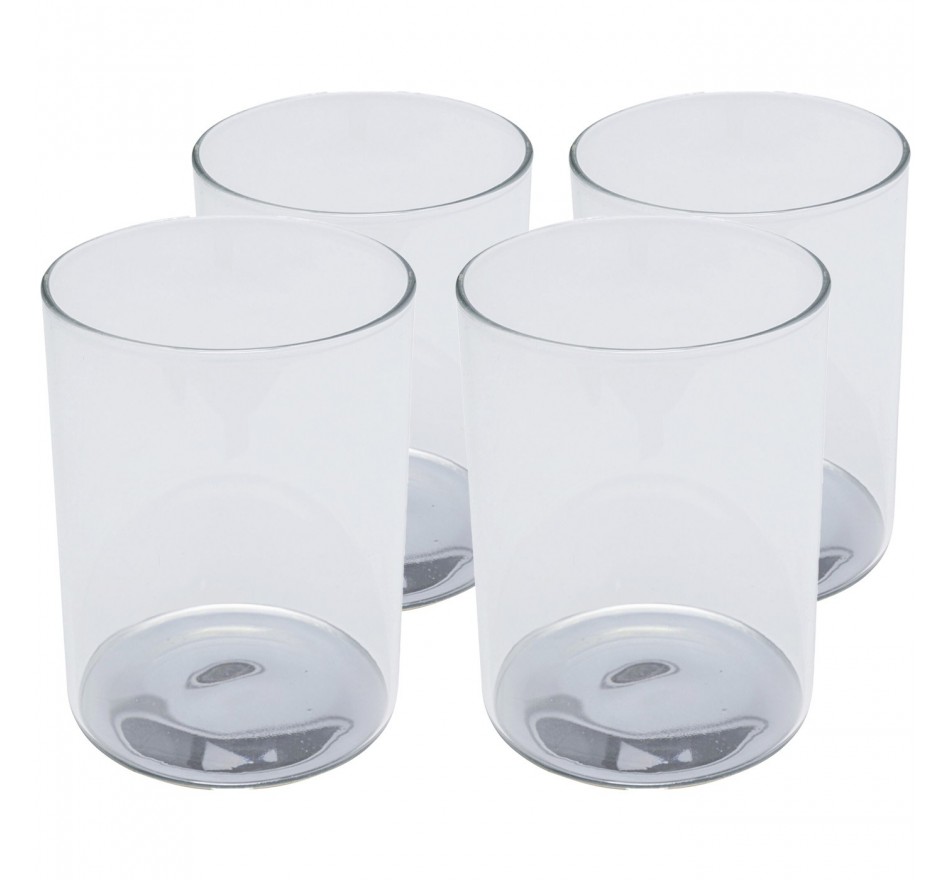 Verres à eau Electra argentés 11cm set de 4 Kare Design