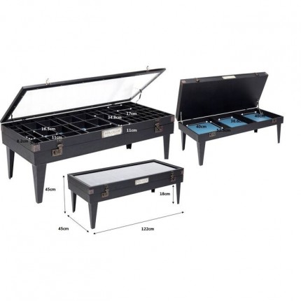 Table basse Collector noire 122x55cm Kare Design