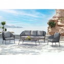 Salon de jardin Elba gris anthracite Kare Design