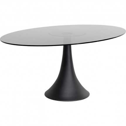 Table Grande Possibilita 180x120cm noire et verre fumé Kare Design