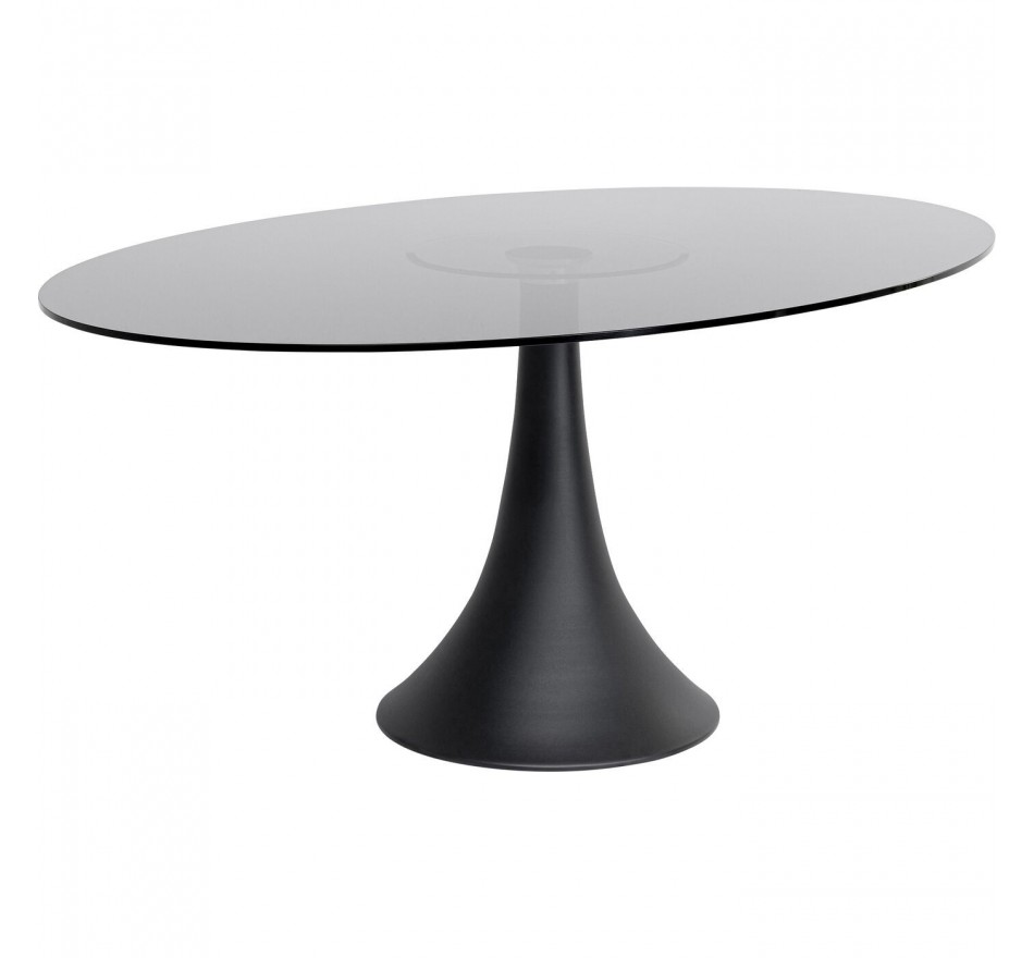 Table Grande Possibilita 180x120cm noire verre fumé Kare Design