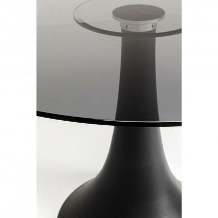 Table Grande Possibilita 110cm noire et verre fumé Kare Design