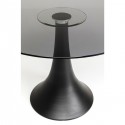Table Grande Possibilita 110cm noire et verre fumé Kare Design
