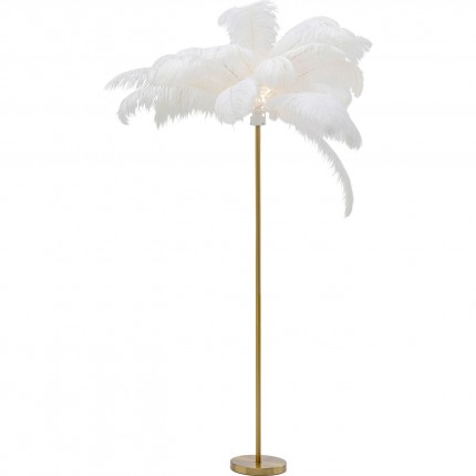 Lampadaire plumes 165cm blanc Kare Design
