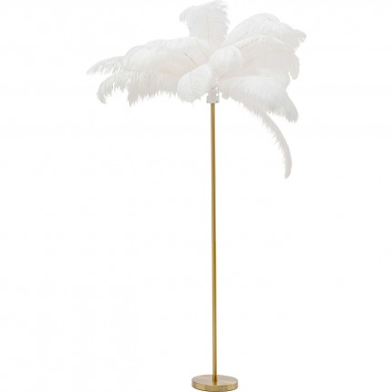 Lampadaire plumes 165cm blanc Kare Design