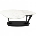 Table basse Franklin 150x58cm effet marbre blanc Kare Design