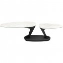 Table basse Franklin 150x58cm effet marbre blanc Kare Design