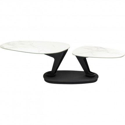 Table basse Franklin effet marbre blanc Kare Design