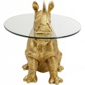 Table d'appoint rhinocéros doré Kare Design