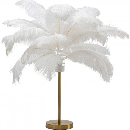 Lampe plumes blanches Kare Design