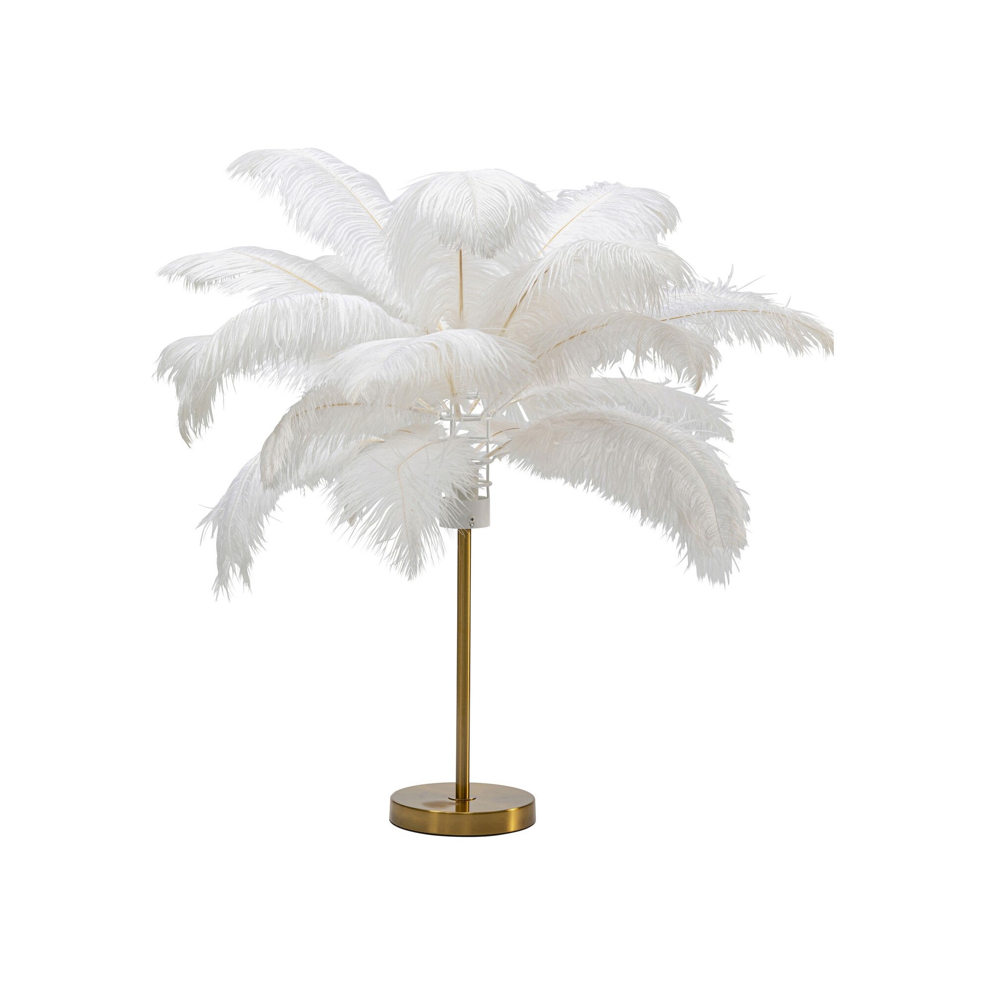 Lampe de table plumes blanches 60cm Kare Design