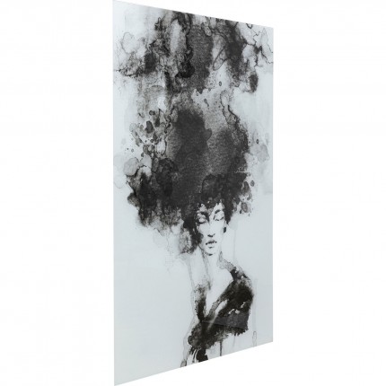 Tableau en verre fumée cheveux 100x150cm Kare Design