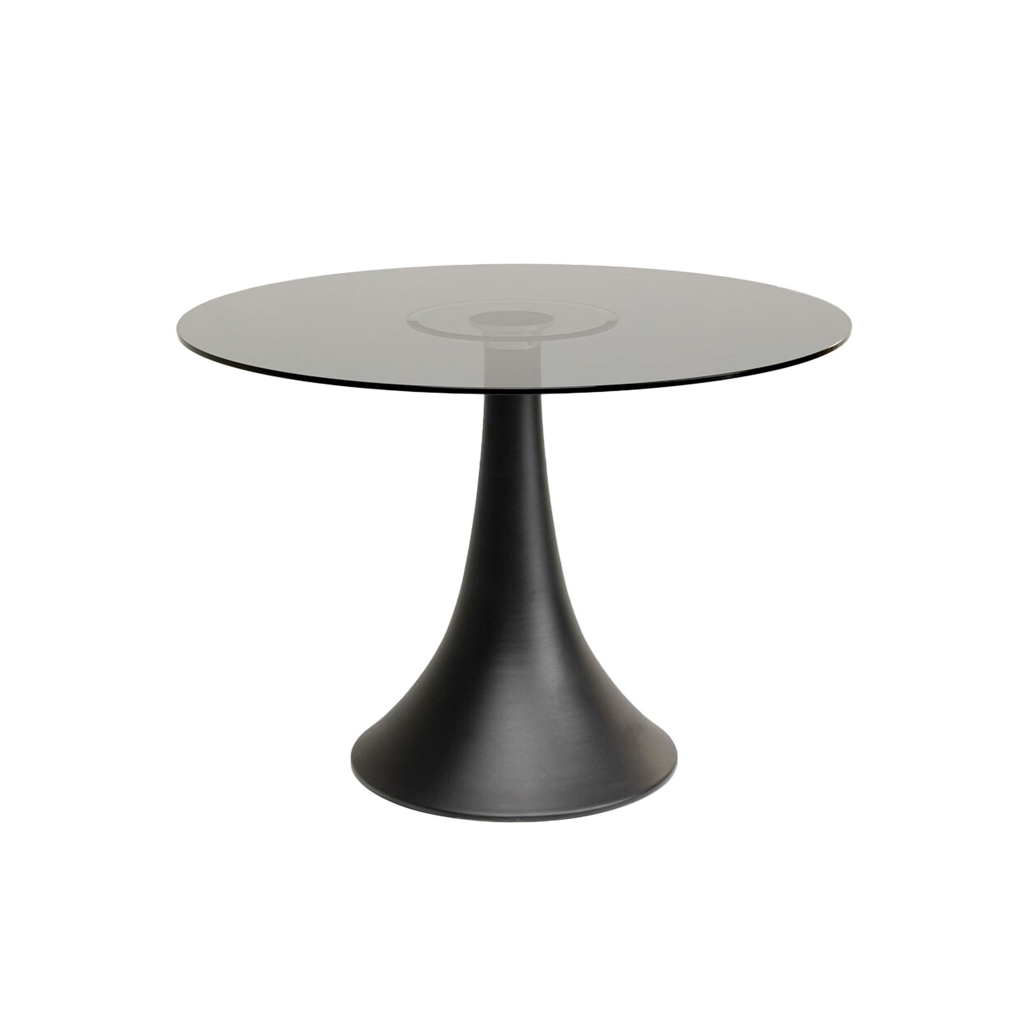 Table Grande Possibilita 110cm noire et verre fumé Kare Design