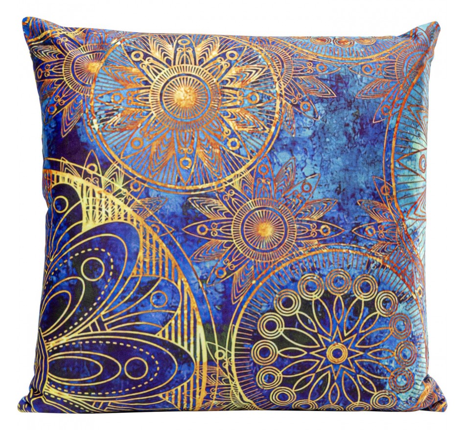 Coussin Mandala bleu 45x45cm Kare Design