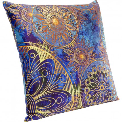 Coussin Mandala bleu 45x45cm Kare Design