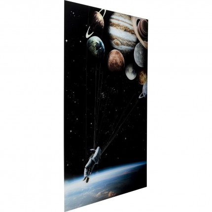 Tableau en verre Astronaute volant 100x150cm Kare Design