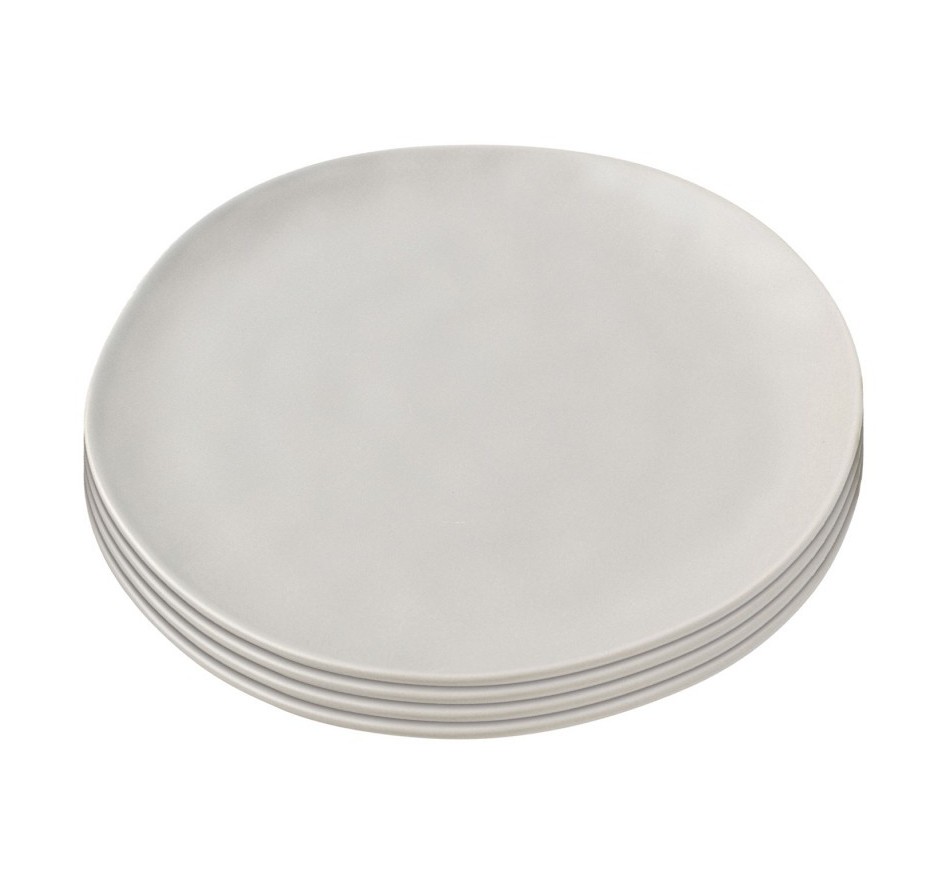 Plate Organic Grey Ø20cm (4/Set) Kare Design Plate Organic Grey Ø20cm (4/Set) Kare Design